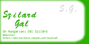 szilard gal business card