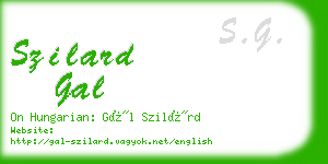 szilard gal business card